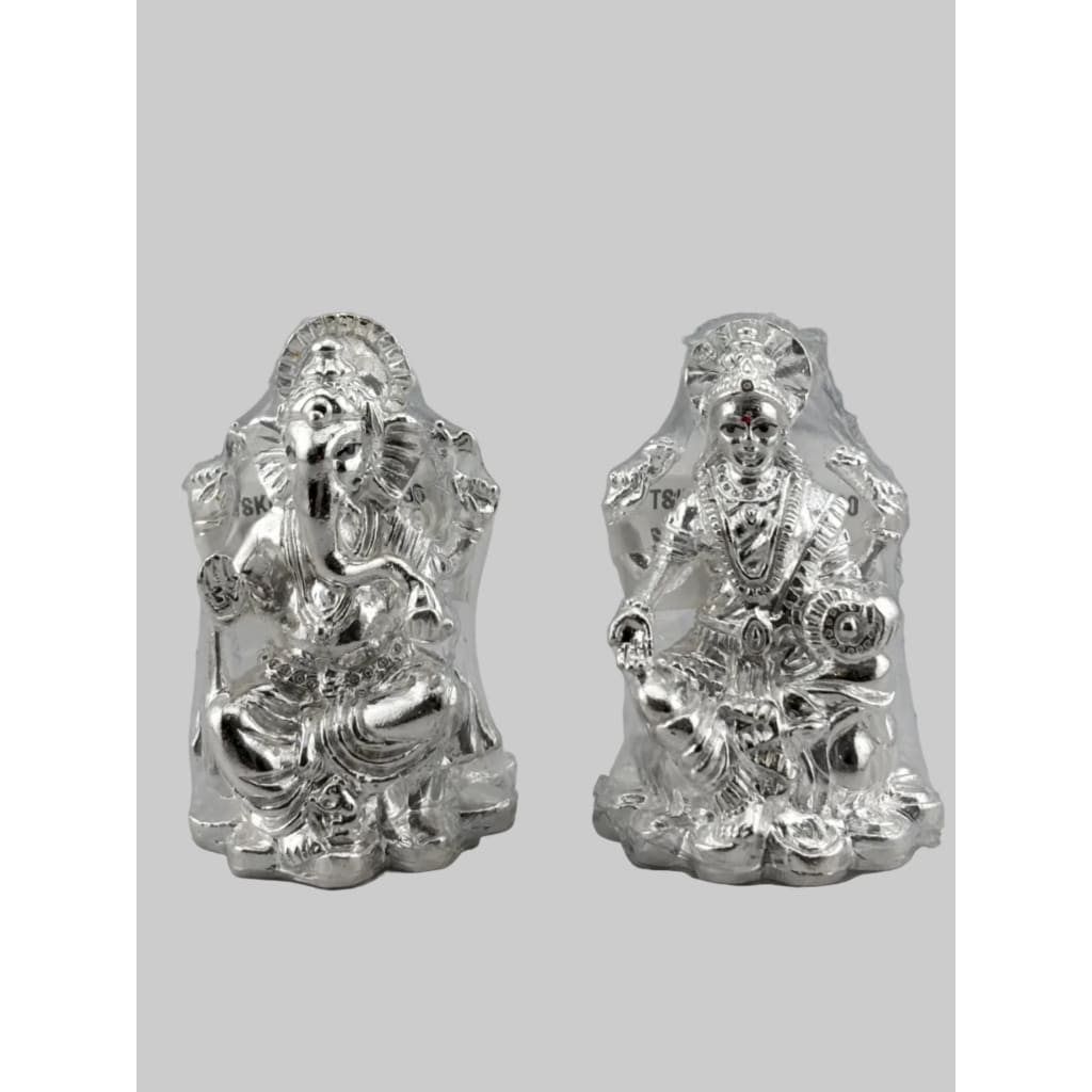 Solid Silver Ganesh Lakshmi Idol 150gm each