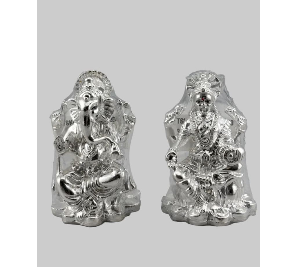 Solid Silver Ganesh Lakshmi Idol 150gm each