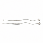 Stacked Bead Harmony Silver Anklet – 99.9% Pure Silver – Weight:20g