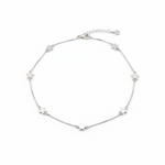 Star Line Minimal Silver Anklet – 99.9% Pure Silver – Adjustable – 11.57 g