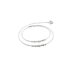 Station Bead Snake Chain Silver Anklet – 99.9% Pure Silver – Weight:20g