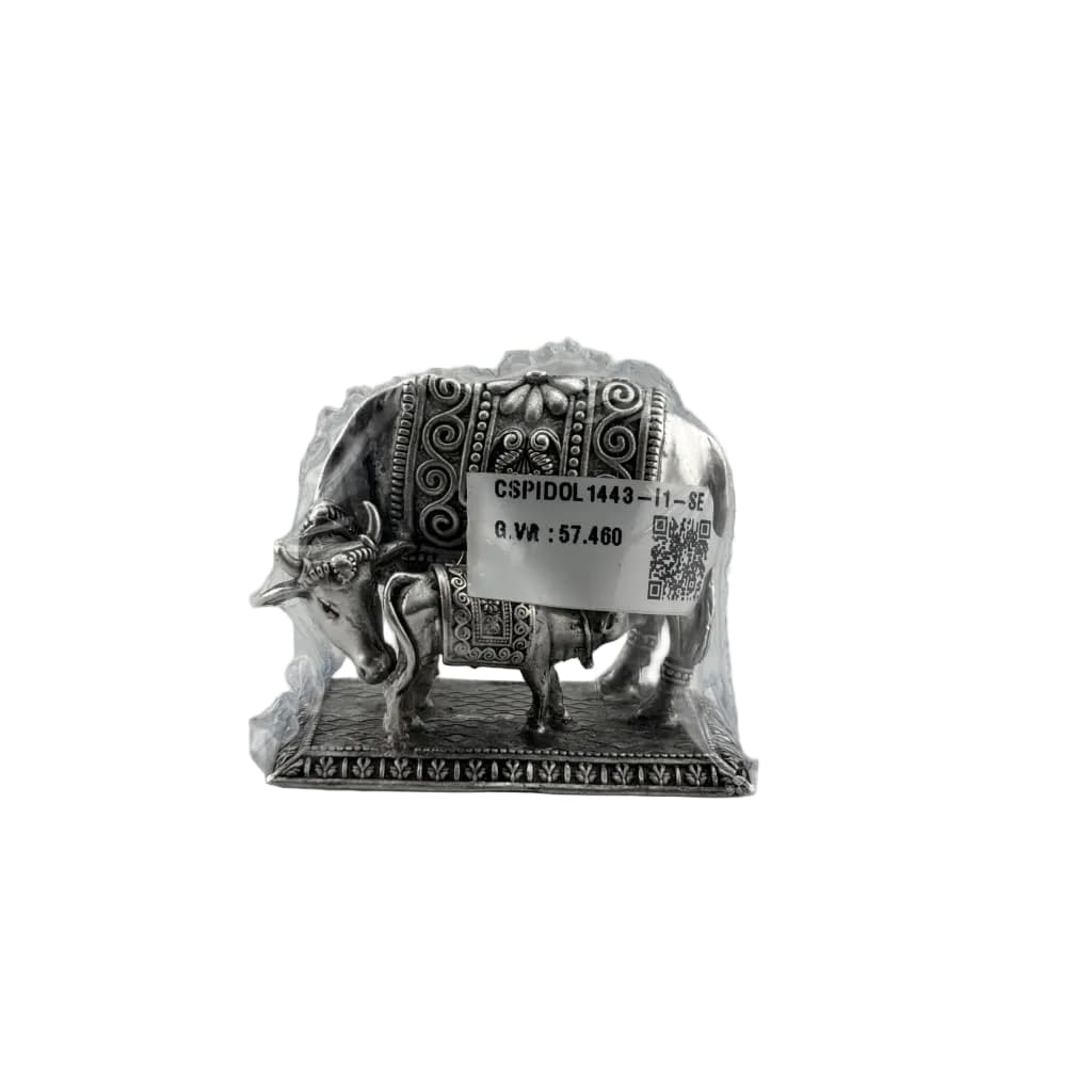 Sterling Silver (92.5% purity) Cow & Calf Idol 50gm –