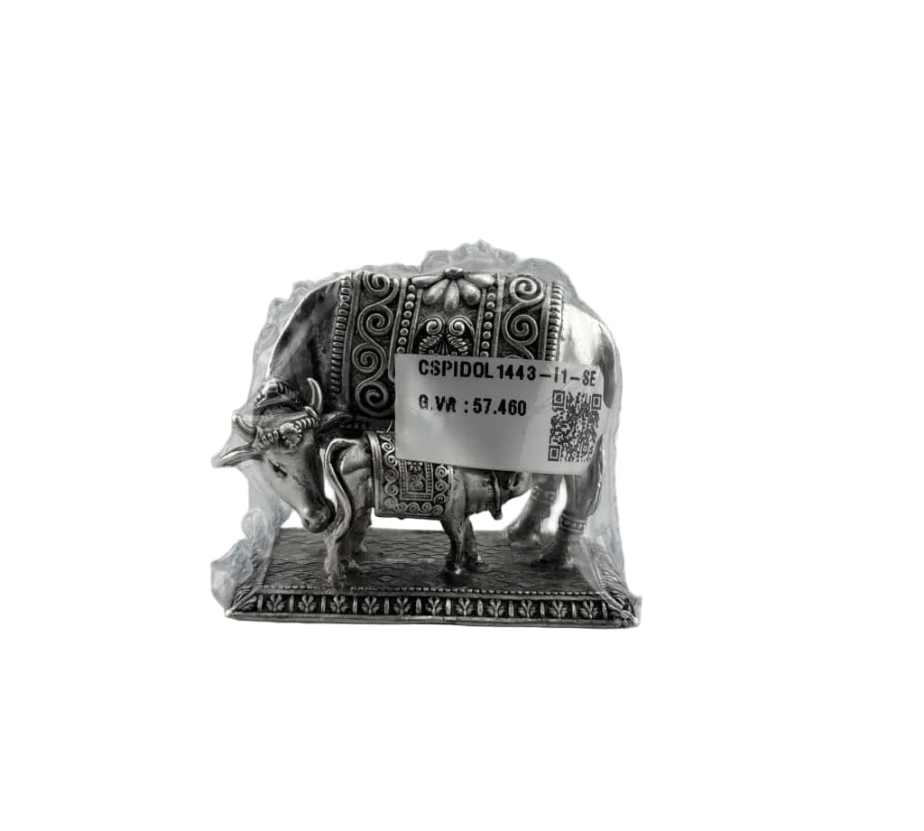Sterling Silver (92.5% purity) Cow & Calf Idol 50gm –