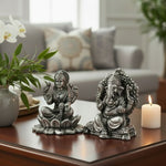 Sterling Silver (92.5% purity) Ganesh Lakshmi Idol 120gm –