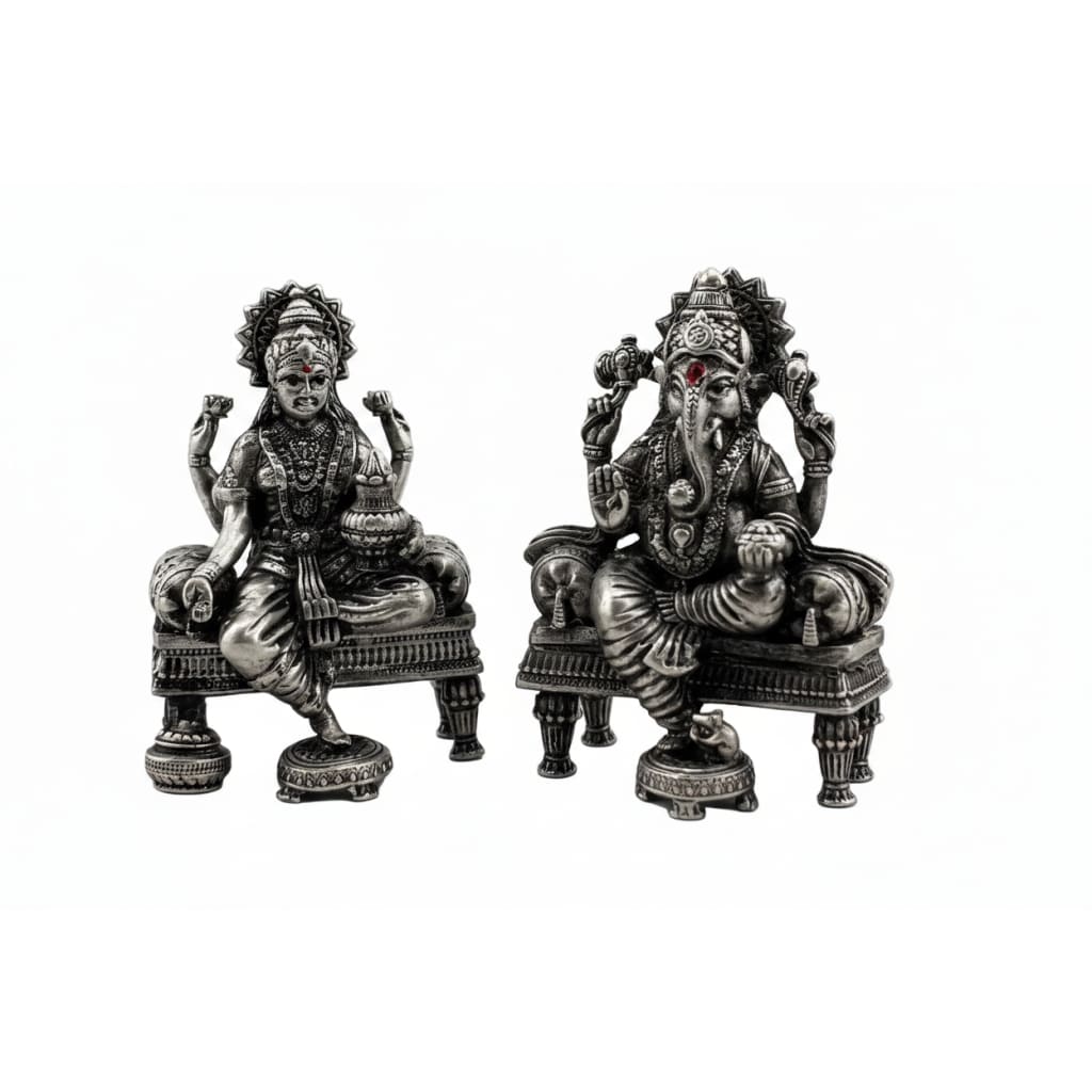 Sterling Silver (92.5% purity)Ganesh Lakshmi Idol 50gm –