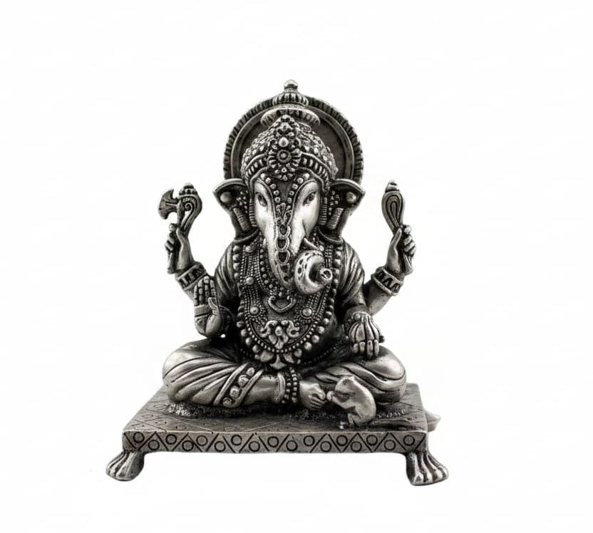 sterling Silver (92.5% purity)Ganesha Idol 120gm – Divine