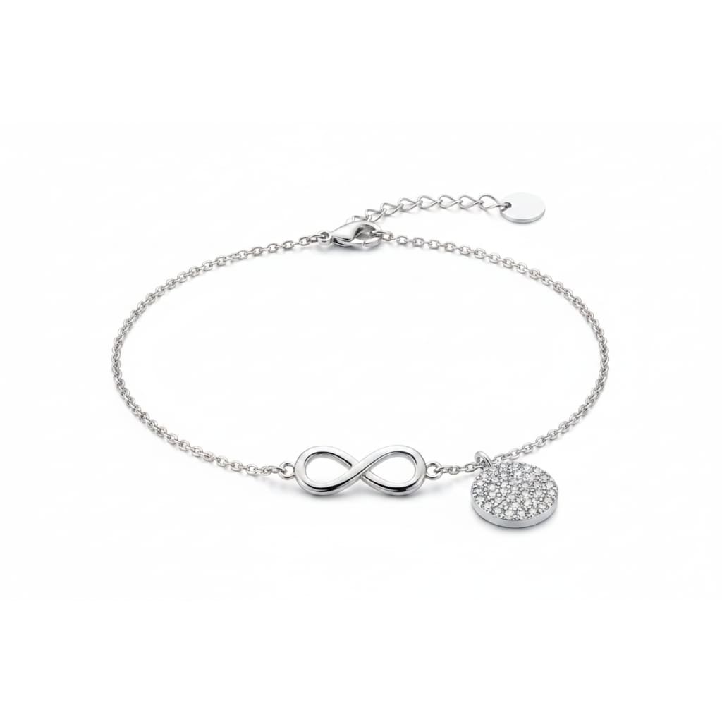 Sterling Silver (92.5% purity) Infinity Charm Anklet