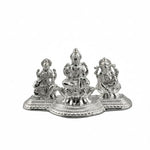 Sterling Silver (92.5% purity) Laxmi Ganesh Saraswati Idol