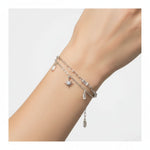 Sterling Silver (92.5% purity) Layered Star Charm Bracelet