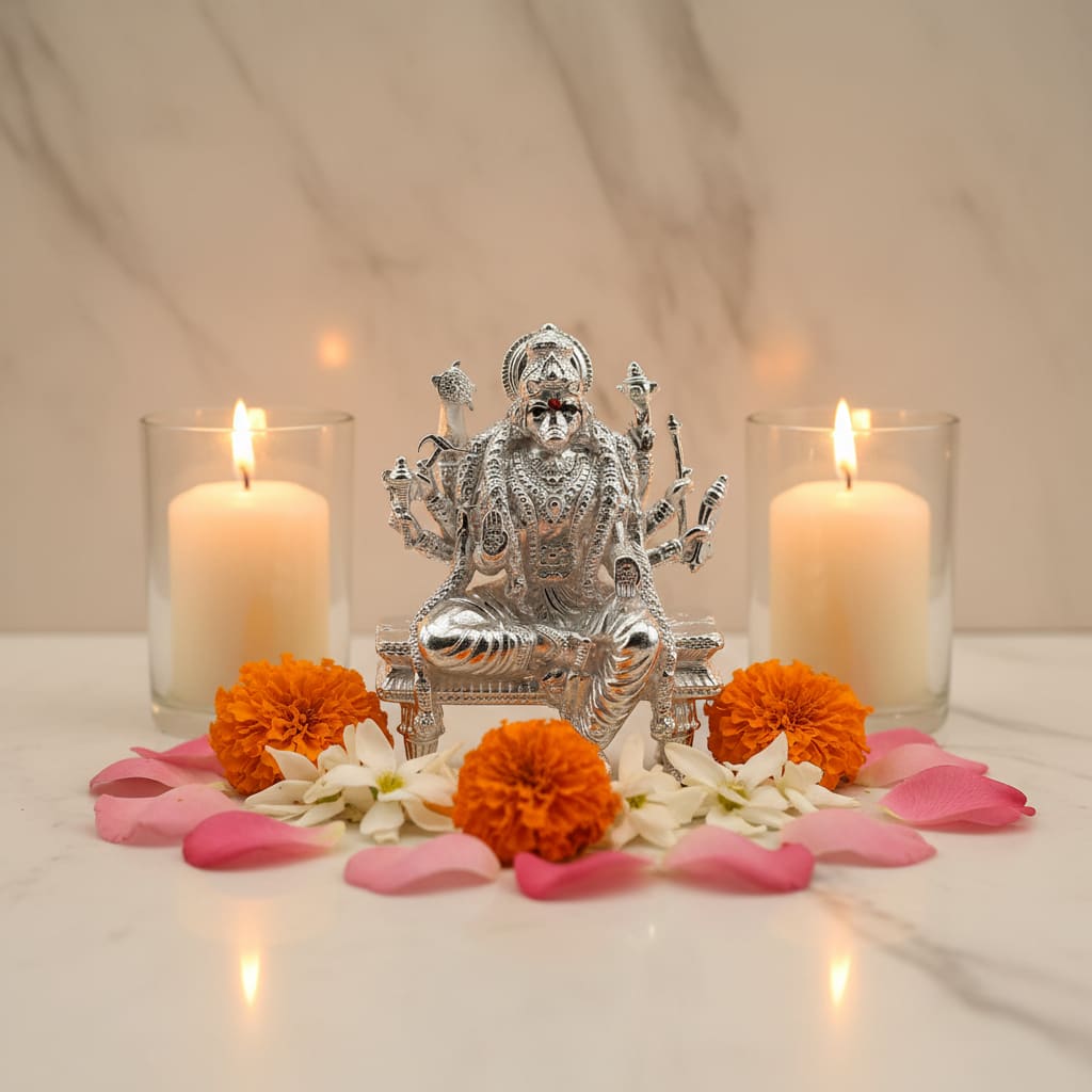 Sterling Silver (92.5% purity) Lord Narasimha Idol/ murti