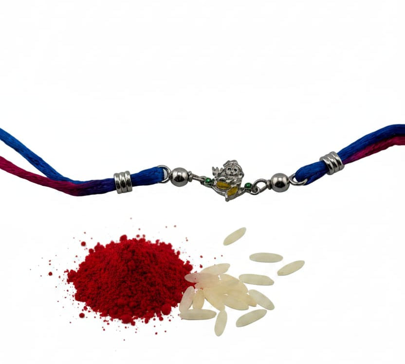Sterling Silver (92.5% purity) Rakhi Little Shiv / rakhi