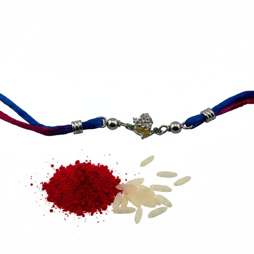 Sterling Silver (92.5% purity) Rakhi Little Shiv / rakhi