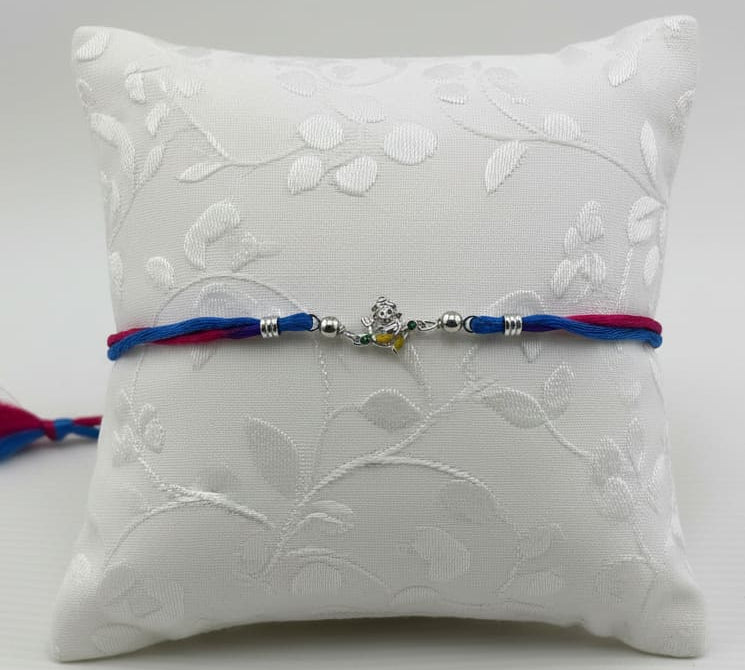 Sterling Silver (92.5% purity) Rakhi Little Shiv / rakhi