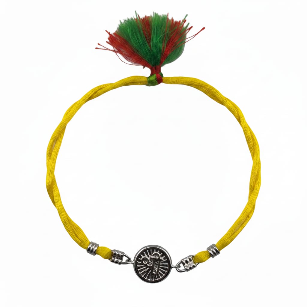 Sterling Silver (92.5% purity) Rakhi Shri / rakhi for bhai