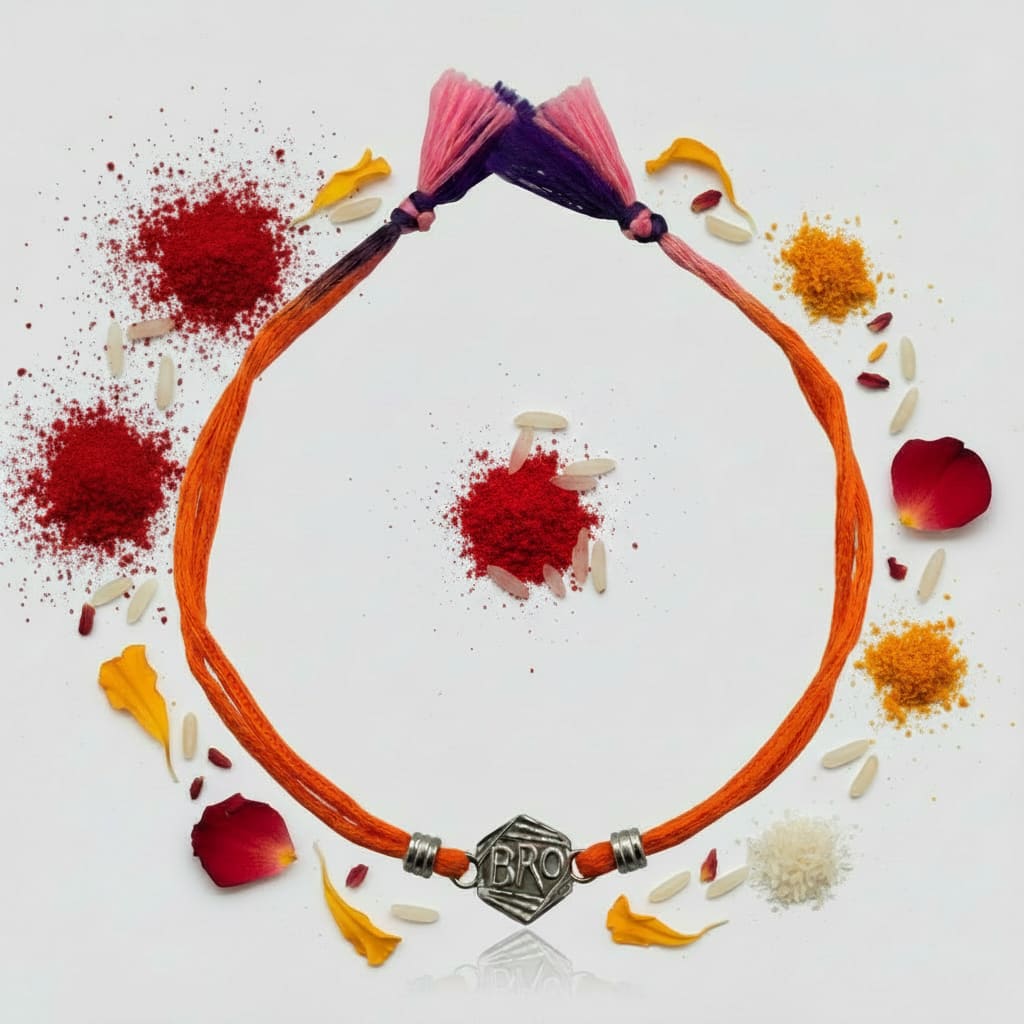 Sterling Silver (92.5% purity)Rakhi thread BRO 1/ pure