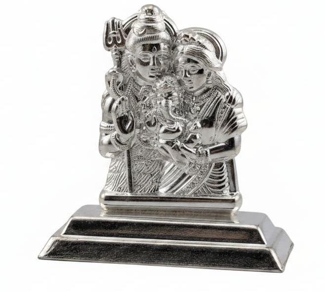 Sterling Silver (92.5% purity) Shiva Family Idol 10gm –