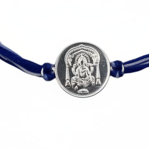 Sterling silver (92.5% purity) Shree Ganesh Rakhi thread –