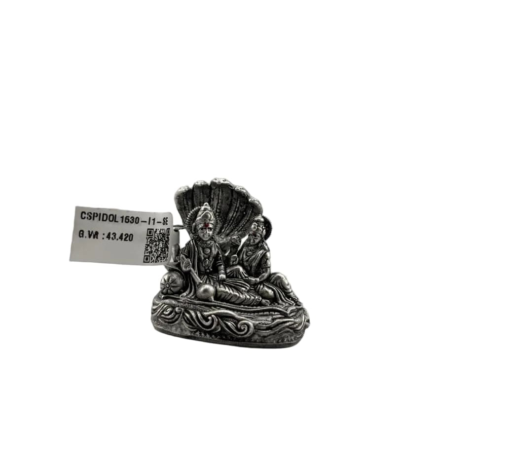 Sterling Silver (92.5% purity) Vishnu & Lakshmi Idol 40gm –