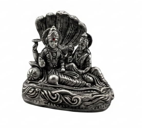 Sterling Silver (92.5% purity) Vishnu & Lakshmi Idol 40gm –