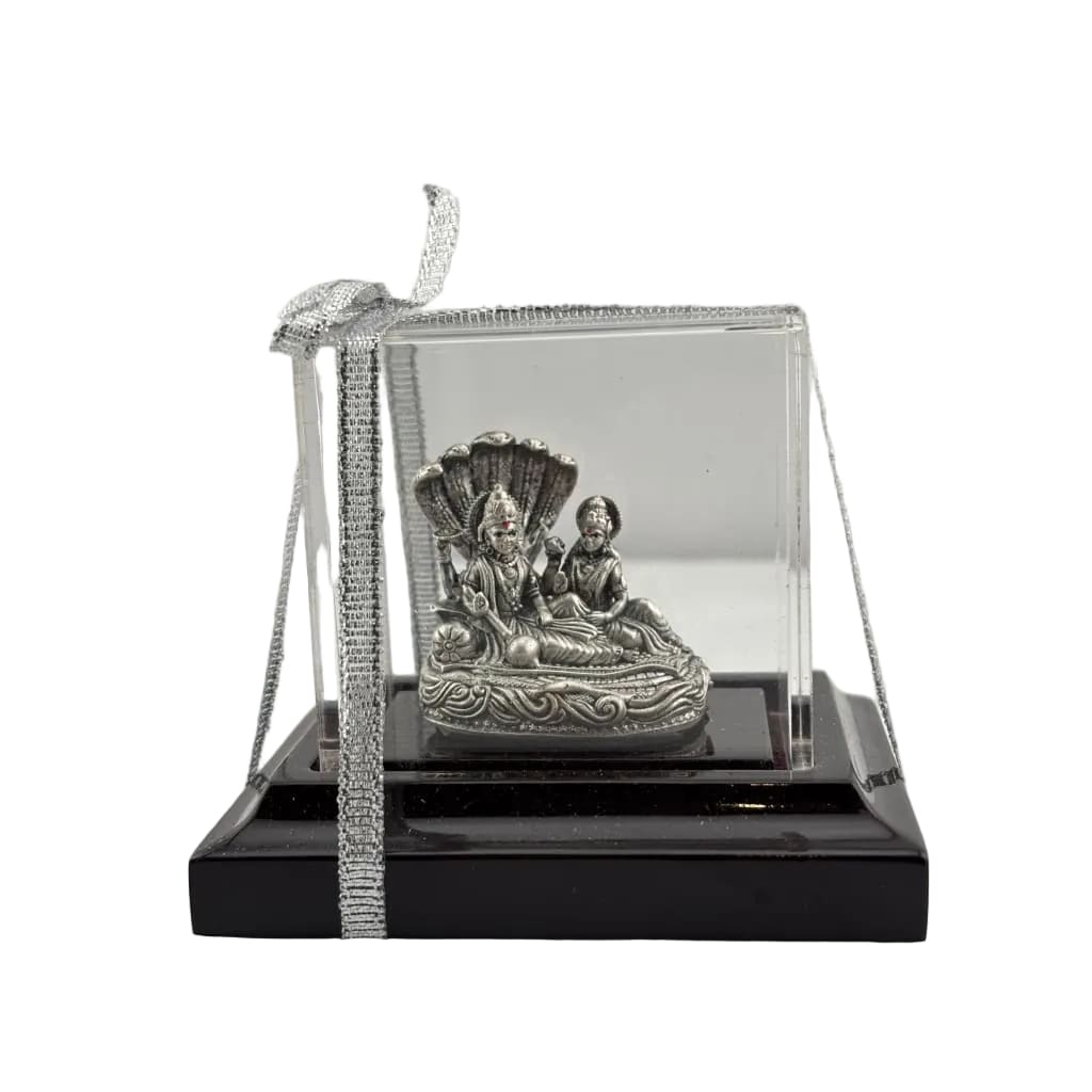 Sterling Silver (92.5% silver purity) Vishnu & Lakshmi Idol