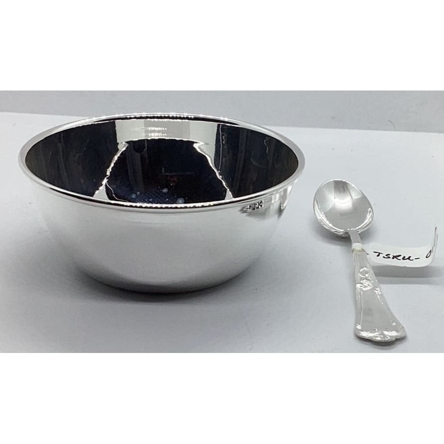 Sterling Silver 925 Honey Bee Bowl and spoon set ~8.5CM