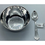 Sterling Silver 925 Honey Bee Bowl and spoon set ~8.5CM
