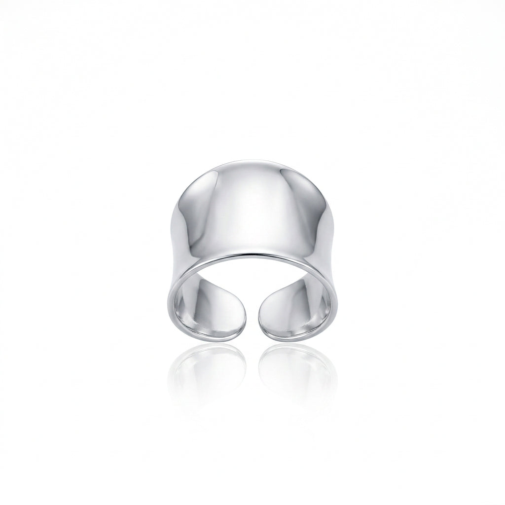 Sterling Silver Adjustable Wide Band Ring (7g) – view 4