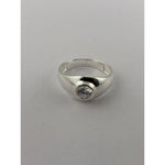Sterling Silver Bezel Solitaire Ring – view 2