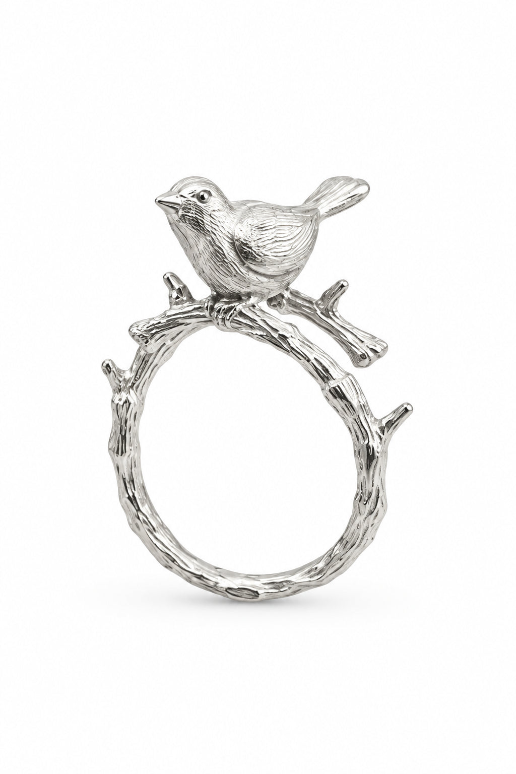 Sterling Silver Bird on Branch Ring (5.51g) – view 4