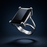 Sterling Silver Black Onyx Ring – view 5
