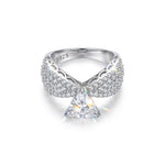 Sterling Silver Chevron Pave Ring (5.76g) - Size N – view 5