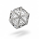 Sterling Silver CZ Hexagon Cage Ring (3.41g) - Size K