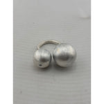 Sterling Silver Double Ball Ring (11.21g)