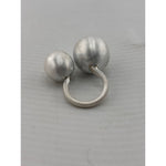 Sterling Silver Double Ball Ring (11.21g) – view 2