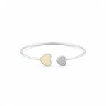 Sterling Silver Double Heart Women’s Bracelet (92.5% ) | 6g