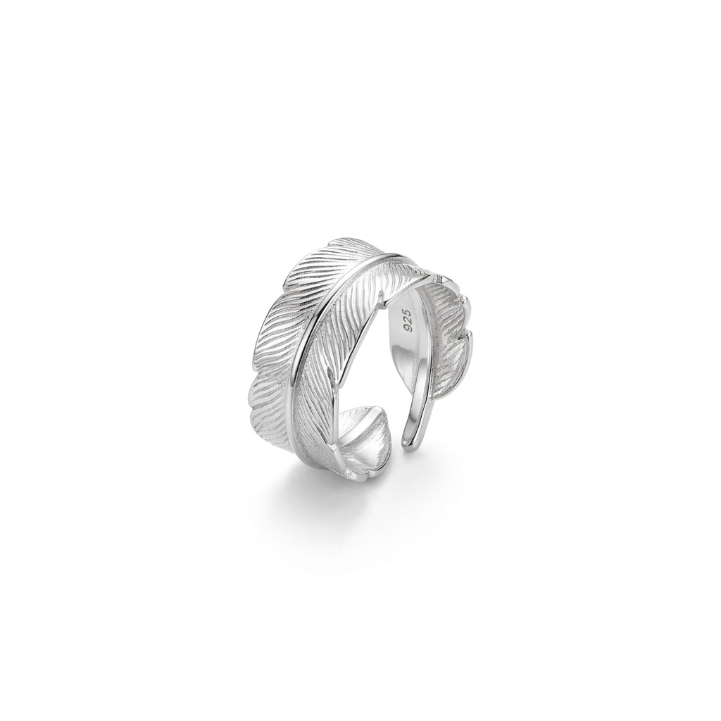 Sterling Silver Feather Wrap Ring (8.8g) – view 3