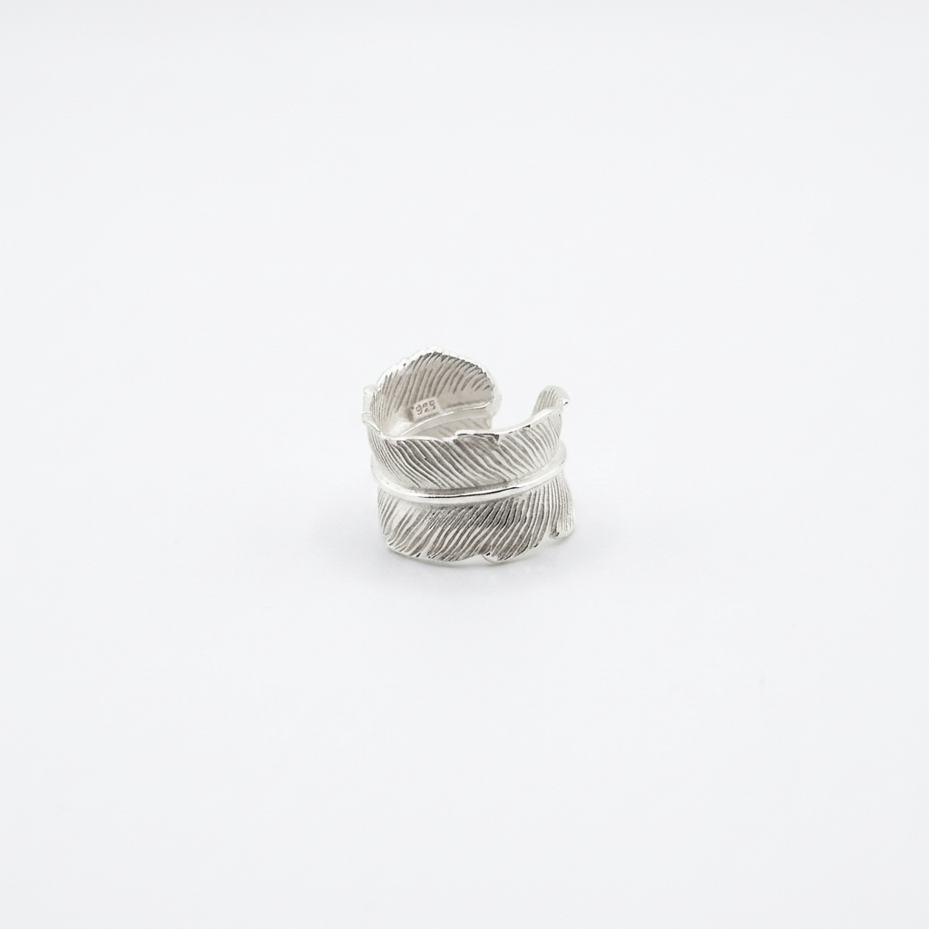 Sterling Silver Feather Wrap Ring (8.8g) – view 4