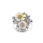 Sterling Silver Floral Cluster Ring (5.52g) - Size N – view 4