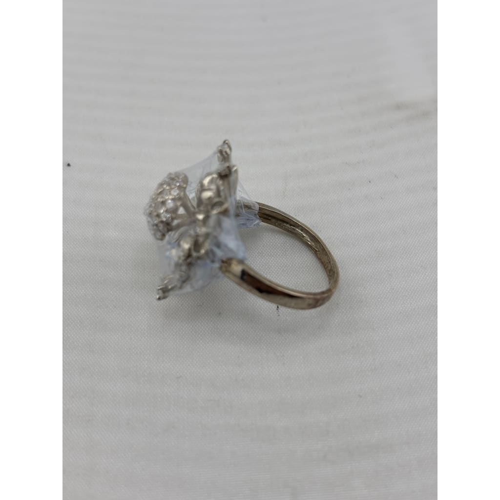 Sterling Silver Flower Ring (5.7g) – view 2