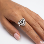 Sterling Silver Fluted Triangle Ring (2.34g) - Size O – view 2