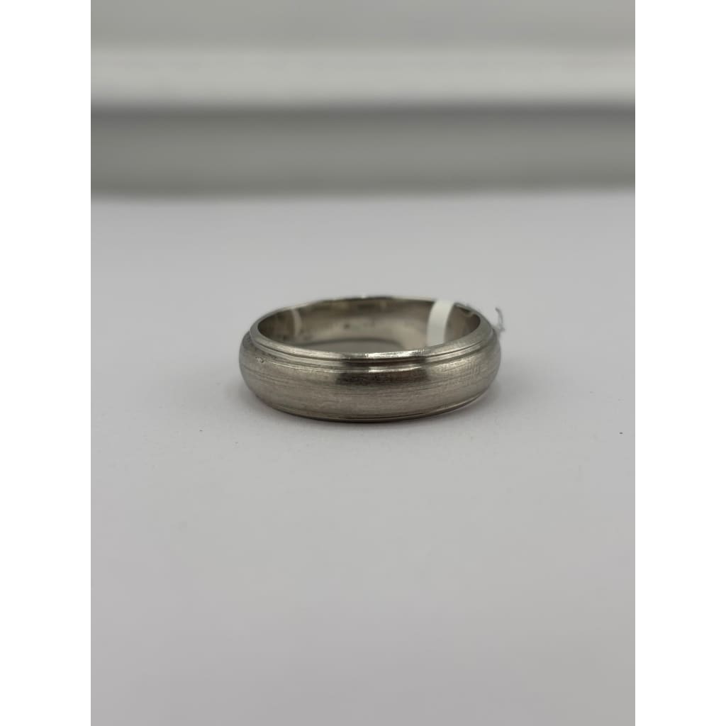 Sterling Silver Grooved Band Ring