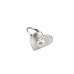 Sterling Silver Heart Pearl Ring – view 2