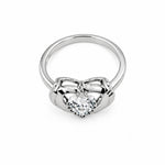 Sterling Silver Heart Ring (3g) – view 4