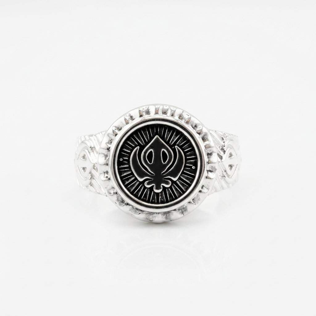 Sterling Silver Khanda Ring