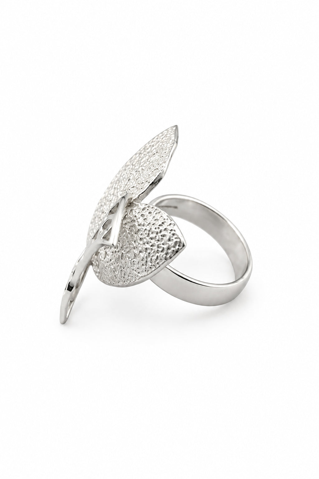 Sterling Silver Leaf Ring – view 2