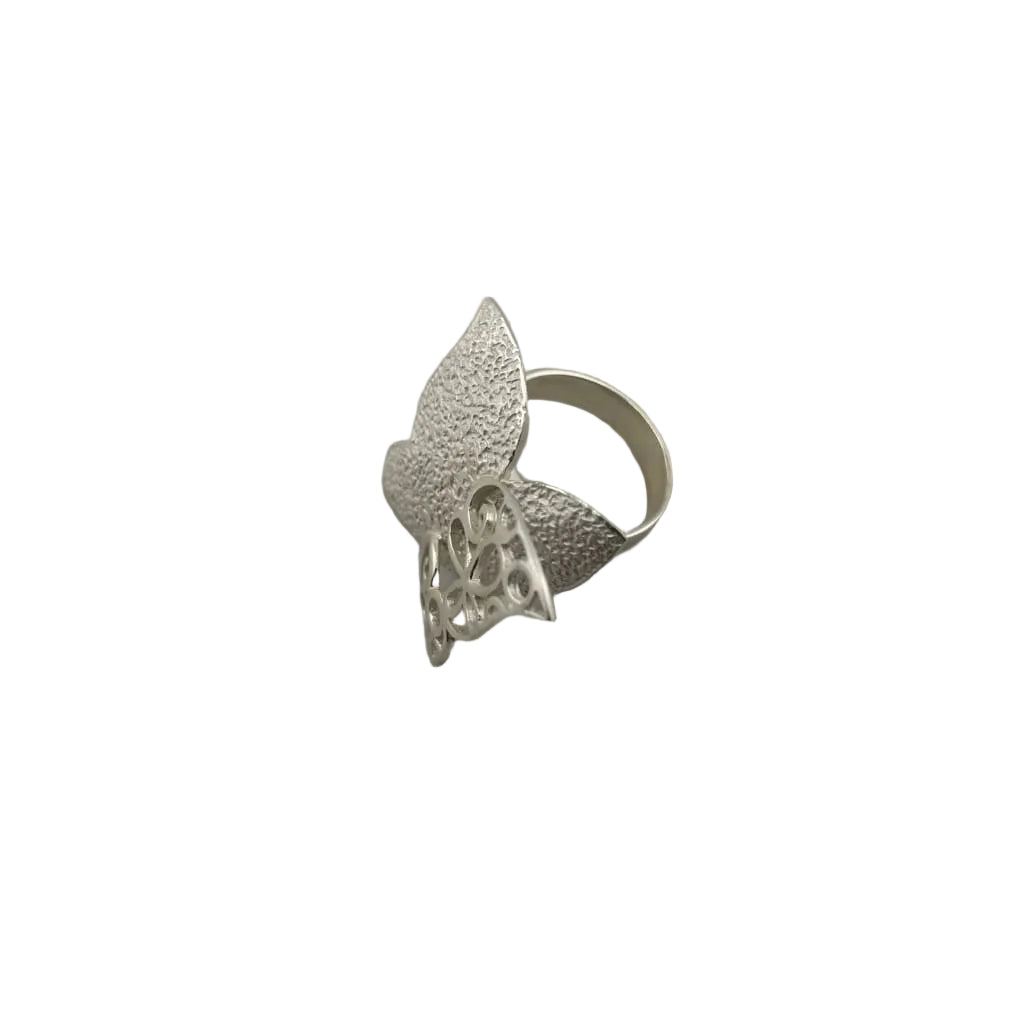 Sterling Silver Leaf Ring – view 3