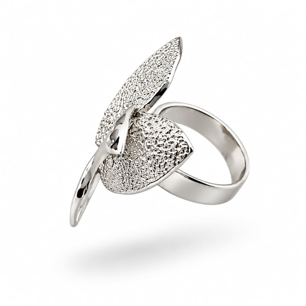 Sterling Silver Leaf Ring