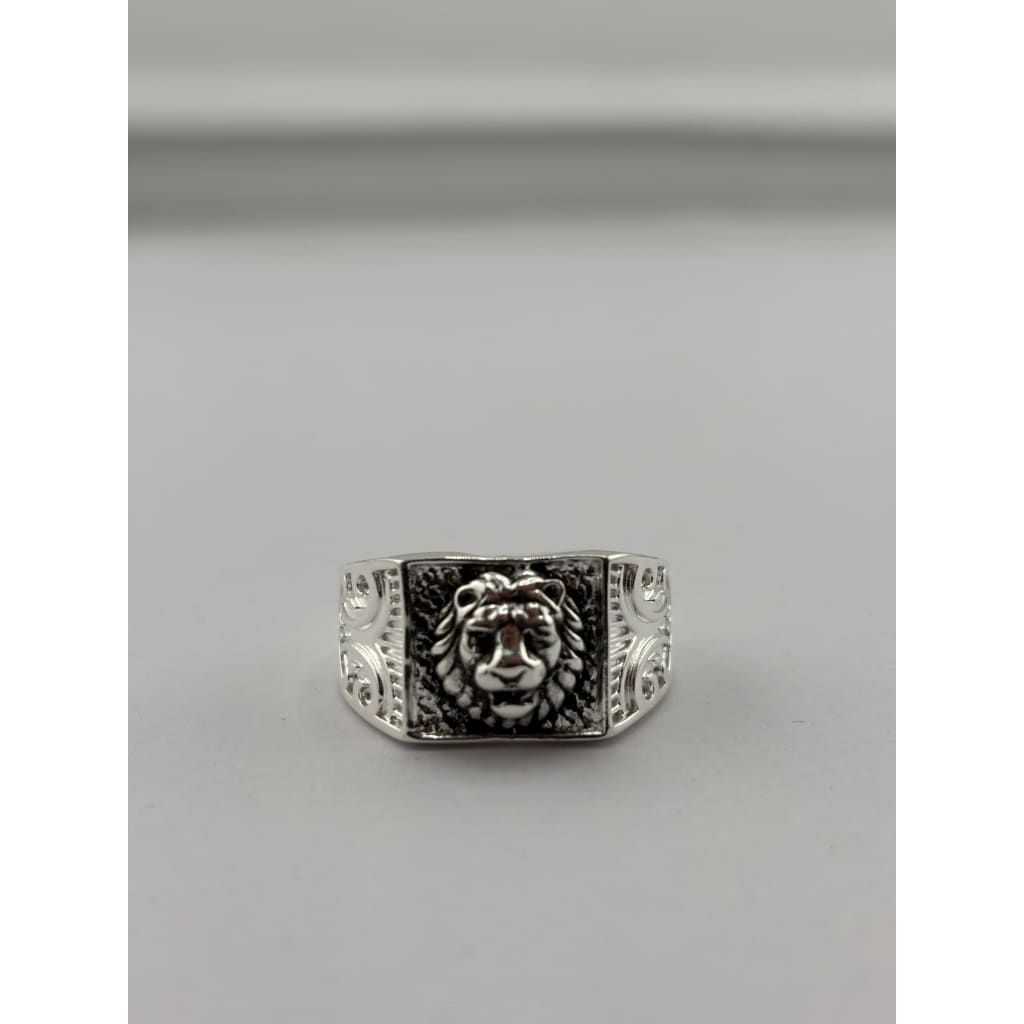 Sterling Silver Lion Head Ring