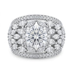 Sterling Silver Marquise Cluster Ring (8.64g) - Size O – view 4