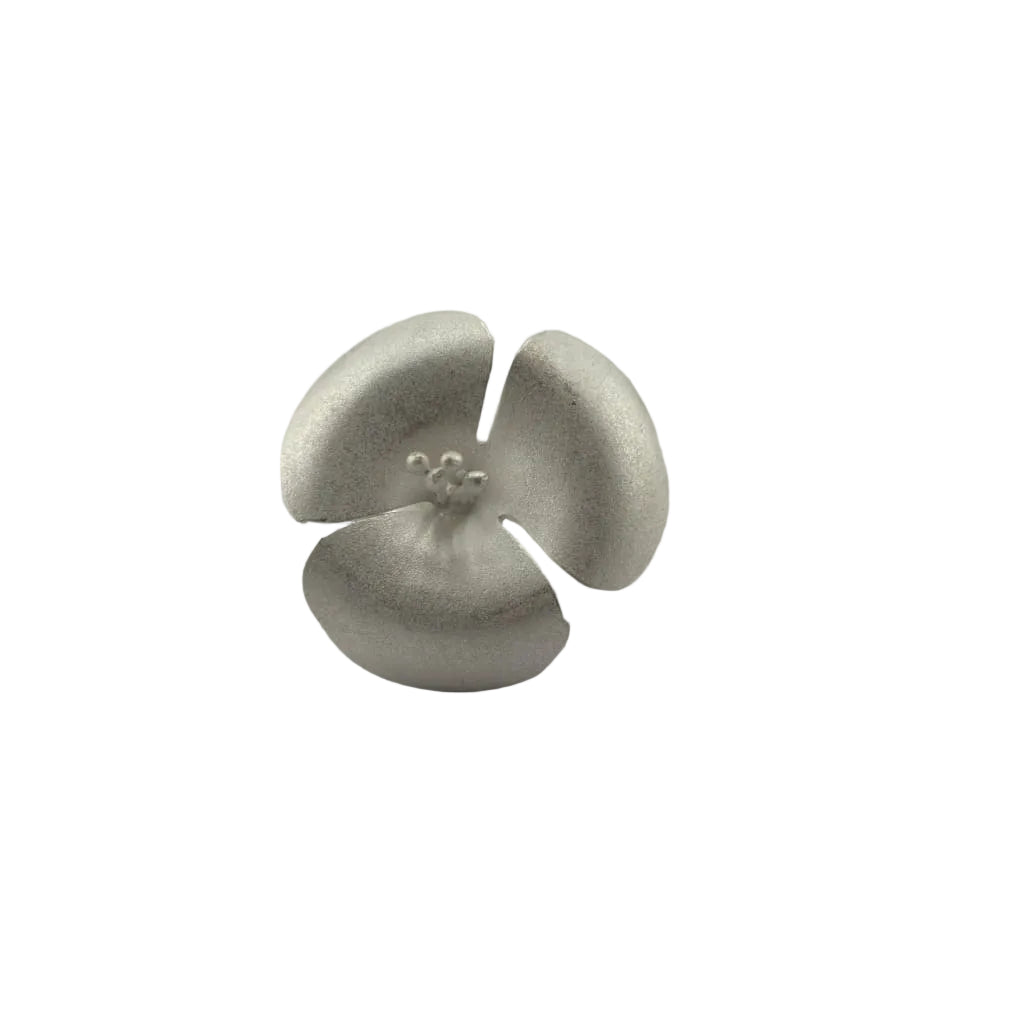 Sterling Silver Matte Blossom Ring – view 2